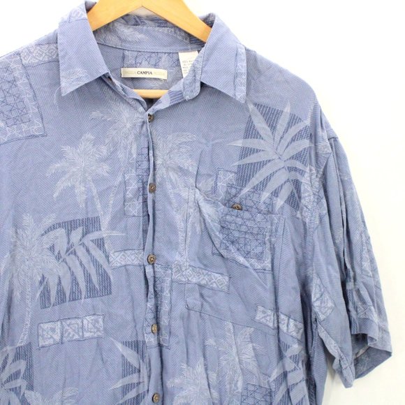 Vintage Moda Campia Moda Hawaiian Shirt Mens Floral Button Down Short Sleeve M - Picture 2 of 10